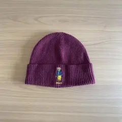 POLO RALPH LAUREN ポロベア リブニット ワインレッド