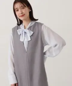 シアーストライプボウブラウス　N.Natural Beauty Basic