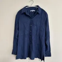 【美品】Loxnopt NYC ネイビー 長袖シャツ サイズ10 大人　男女兼用