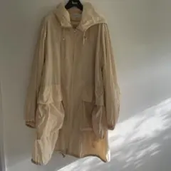 ADAM ET ROPE フード付きモッズコート ベージュ