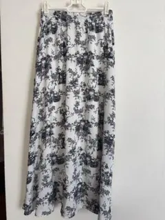 GRL 花柄　ロングスカート　フレアスカート　春夏　Lサイズ