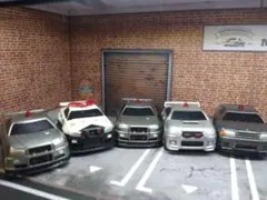 チョロQ　みたいに走る　パトカー　5台セット　プルバックカー　GT-R