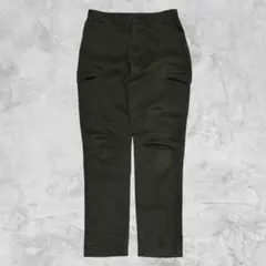 ストレッチ素材✨カーゴパンツ W79cm オリーブ系 ワークパンツ 使い勝手自由