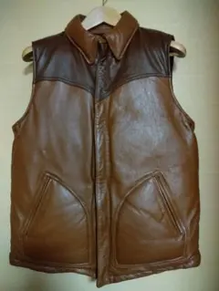 DELUXEWARE デラックスウエア レザーダウンベスト D-08