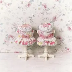 仲良しコーデ　ミニチュアドール服　赤ちゃん