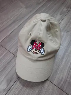ディズニー　ミニーマウス キャップ ベージュ　キッズのサムネイル
