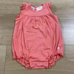 【美品】プチバトー　フリル袖ショートロンパース　6m/67㎝