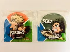 【僕のヒーローアカデミア】ヒロアカ　爆豪　出久　缶バッジセット