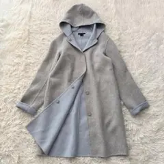 ✨美品✨ セオリー リバーコート ダブルフェイス カシミヤ混 フーデット