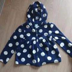 OLD NAVY フリースジャケット ネイビー 水玉模様 100cm