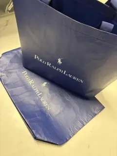 PoloRalphLaurenショップ袋2枚セット大サイズネイビーショッパー美品