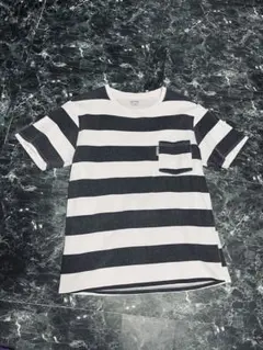 BLUE BLUE ブルーブルー ピグメントボーダー　半袖Tシャツ　HRM 2