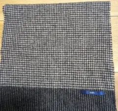 美品　SHIPS　チェック柄マフラー　ブラウン×ブラック柄