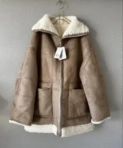 新品タグ付5万2800円！ESTNATION＊リバーシブルムートンコート　38