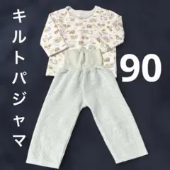 ♥キルトパジャマ 建設車両プリント 車 90サイズ 乗り物