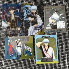 銀魂　フォト風メタルステッカー　クリアシートコレクション　銀時　新八　万事屋