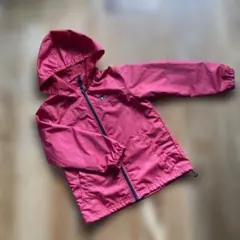 赤いフード付きジャケット クマ刺繍　ミキハウス