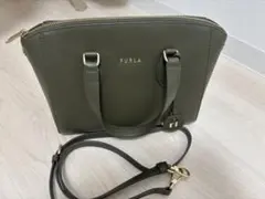 FURLA ミネルヴァ 2way ショルダーバッグ カーキ - メルカリ