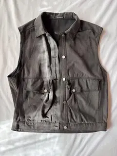 SPRAY PREMIUM グレー デニムベスト ノースリーブベスト