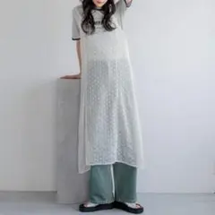 【美品】LOWRYS FARM ガラシアーキャミワンピ