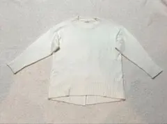 アイボリー 長袖セーター ニット オフホワイト