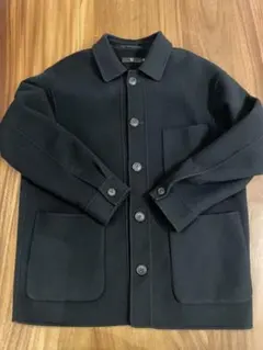 ユニクロ+Jウールブレンドオーバーサイズシャツジャケット ブラック　Mサイズ