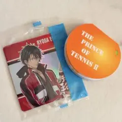 新テニスの王子様 越前リョーガ ステッカー シール オレンジ メモ 2点セット