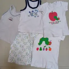 ベビー服 Tシャツ　肌着 5点セット　95　はらぺこアオムシ