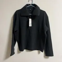 ブラッシュドジャージー　ハーフジップ プルオーバー　トレーナー Mサイズ