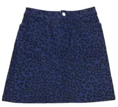 美品　ニューバランス　ミニスカート　ゴルフスカート　豹柄　総柄　ネイビー