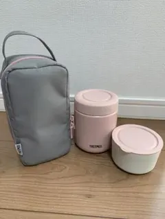 サーモス 真空断熱スープランチセット 300ml ピンクグレー JBY-551