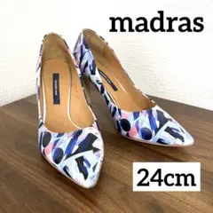 【美品✨1点のみ】madrasマドラス ポインテッドトゥハイヒールパンプス 24のサムネイル
