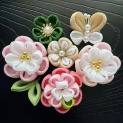 【No.1651】つまみ細工・お花パーツ