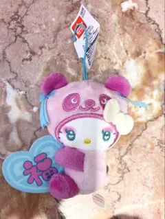 パンダ　ハローキティ　中華ロリータマスコット