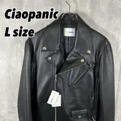 【新品タグ付き•Lサイズ】チャオパニックダブルライダース シープスキンラムレザー