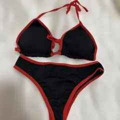 黒と赤の三角ビキニ XL 未使用