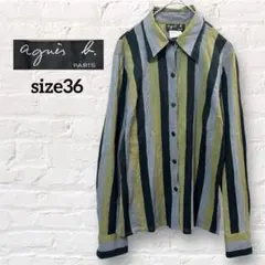 agnes b シャツ ストライプ
