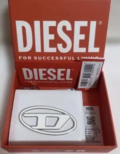 新品 DIESEL ホワイト 二つ折り 財布 カードケース コインケース