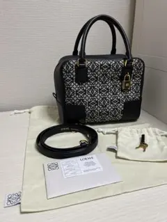 【値下げ更新】 LOEWE アマソナ19 アナグラムジャガード スクエアバッグ