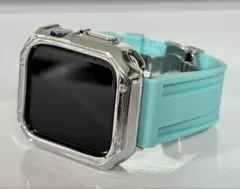 ss★Apple Watchバンド　ラバーベルト　保護カバー　艶厚ケース