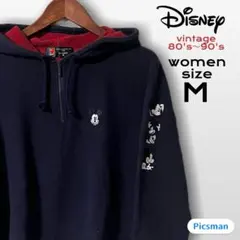 【レア】Vintage Disney ミッキー ハーフジップフーディー