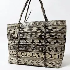 未使用 高島屋 ヘビ革 パイソン ハンドバッグ トートバッグ - メルカリ
