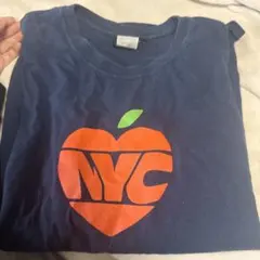 BEAMS T NYC グラフィックプリント Tシャツ ネイビー L