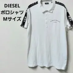 ​DIESEL ディーゼル ポロシャツ サイドライン カタカナ ロゴ M 白のサムネイル