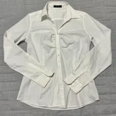 COMME CA ISM コムサイズム　ホワイト　長袖シャツ　Mサイズ