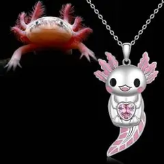 アホロートルモチーフ ネックレス ステンレス