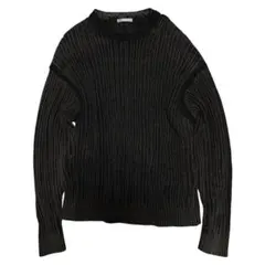 ZARA ザラ プリントテクスチャーセーター ブラック メンズ サイズM