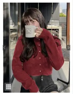 ラメフェザーニットカーディガン[kz443]