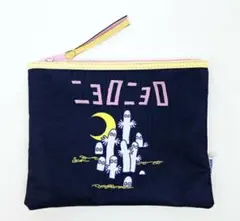 ムーミン ニョロニョロ フラットポーチ 네이비