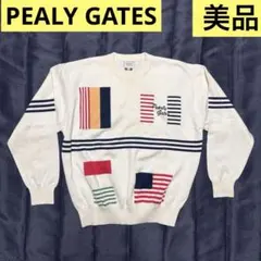 美品PEARLY GATES パーリーゲイツ初期タグゆったりサイズセーター　白